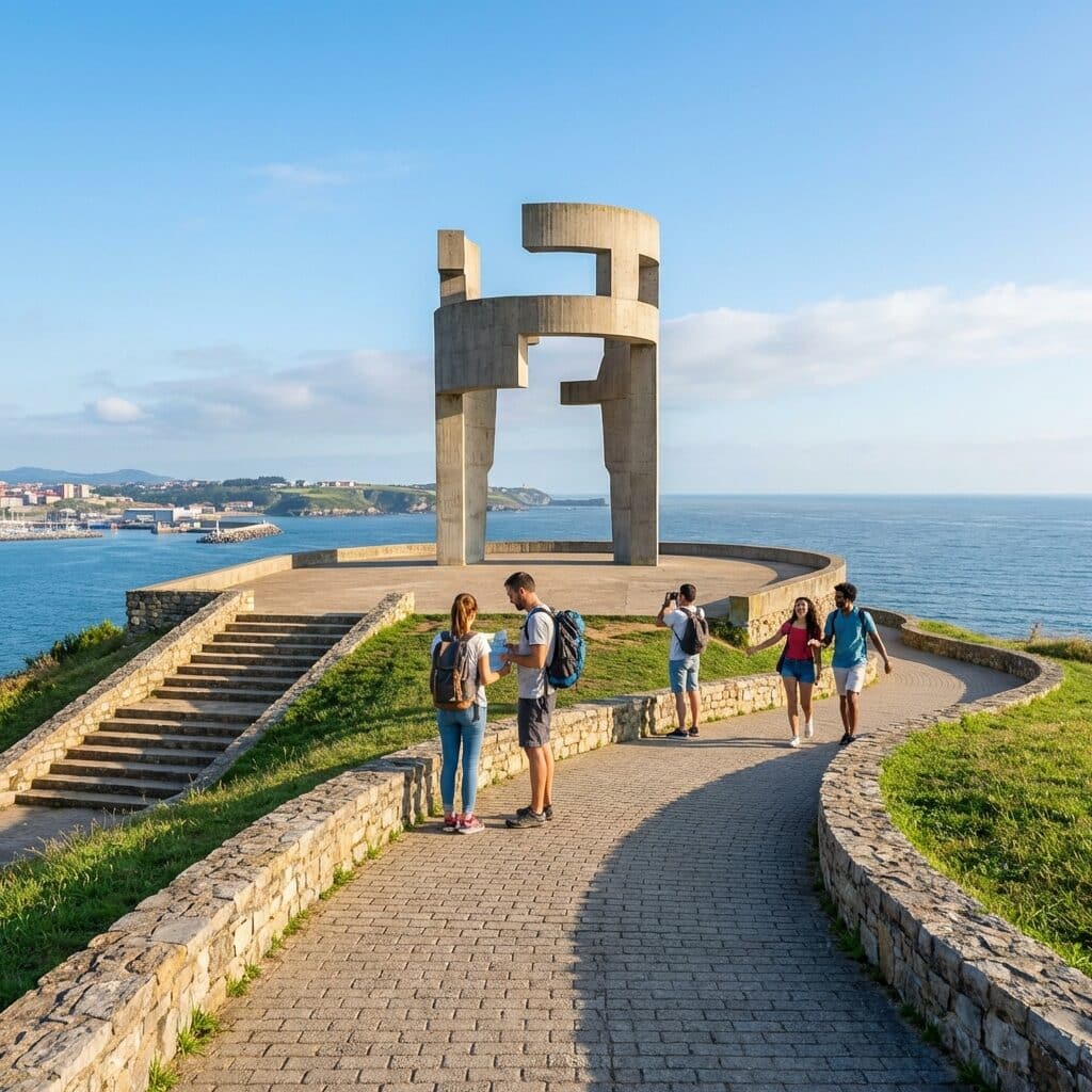 Elogio del Horizonte Sculpture in Gijón