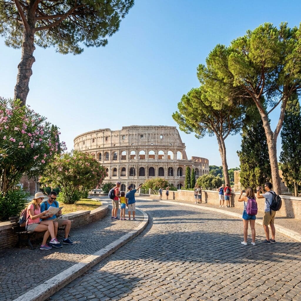 A View of the Colosseum in Rome