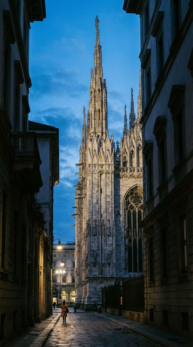 Duomo di Milano Viewed from a Side Street