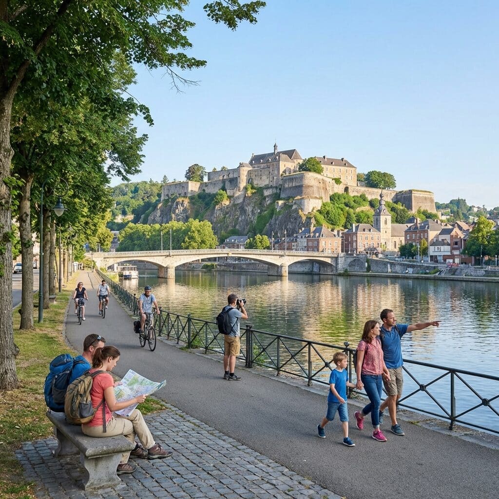 The Citadel of Namur from the Meuse River