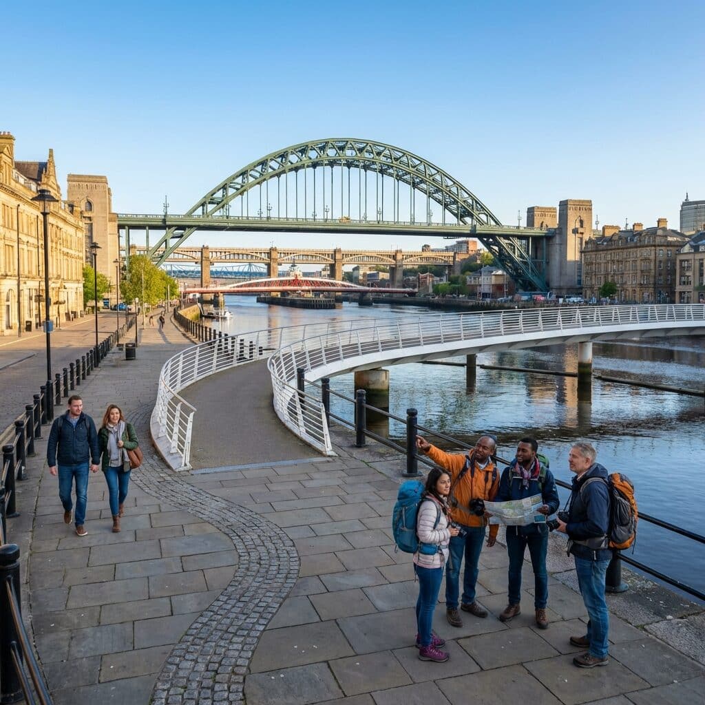 Newcastle Quayside and the Tyne Bridge