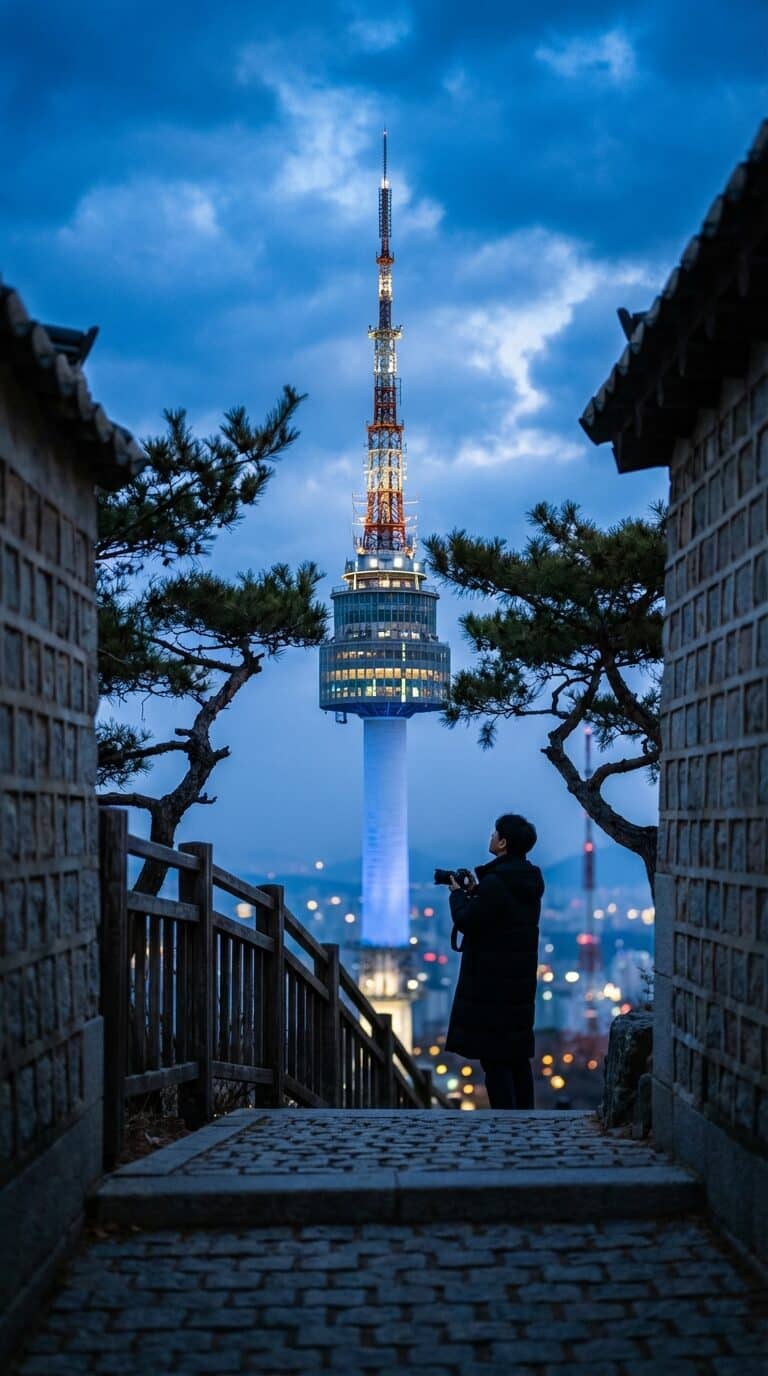 Framed View of the N Seoul Tower