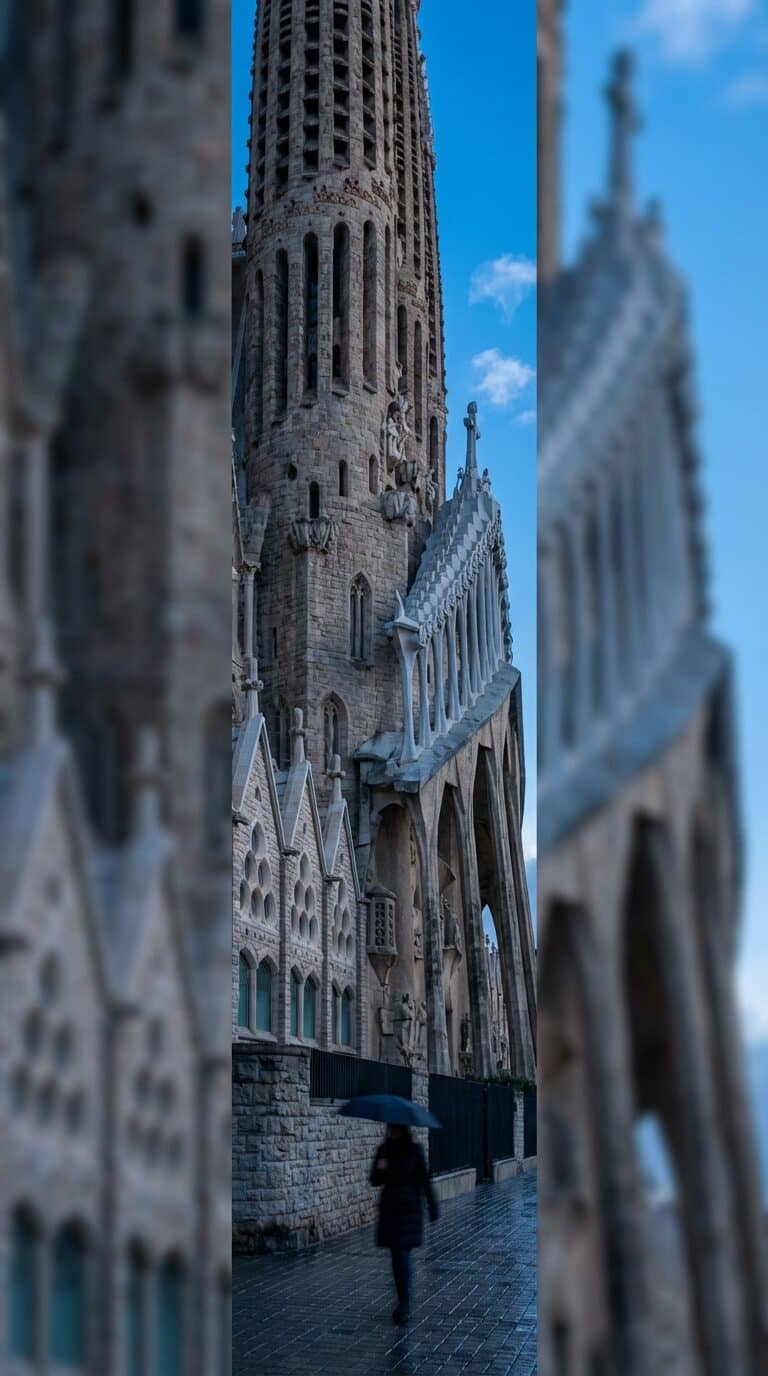Rainy Day at the Sagrada Familia