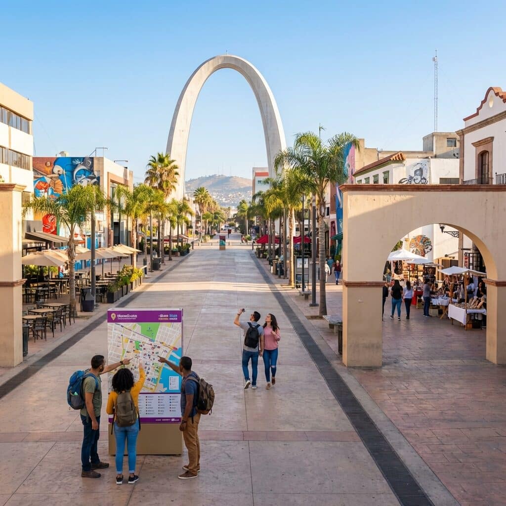Monumental Arch on Avenida Revolución in Tijuana