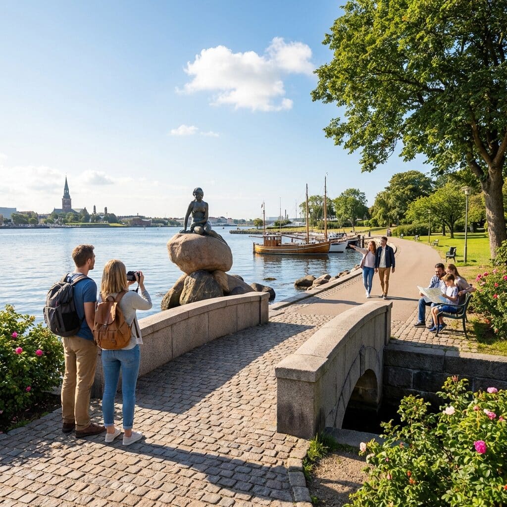 The Little Mermaid Statue in Copenhagen