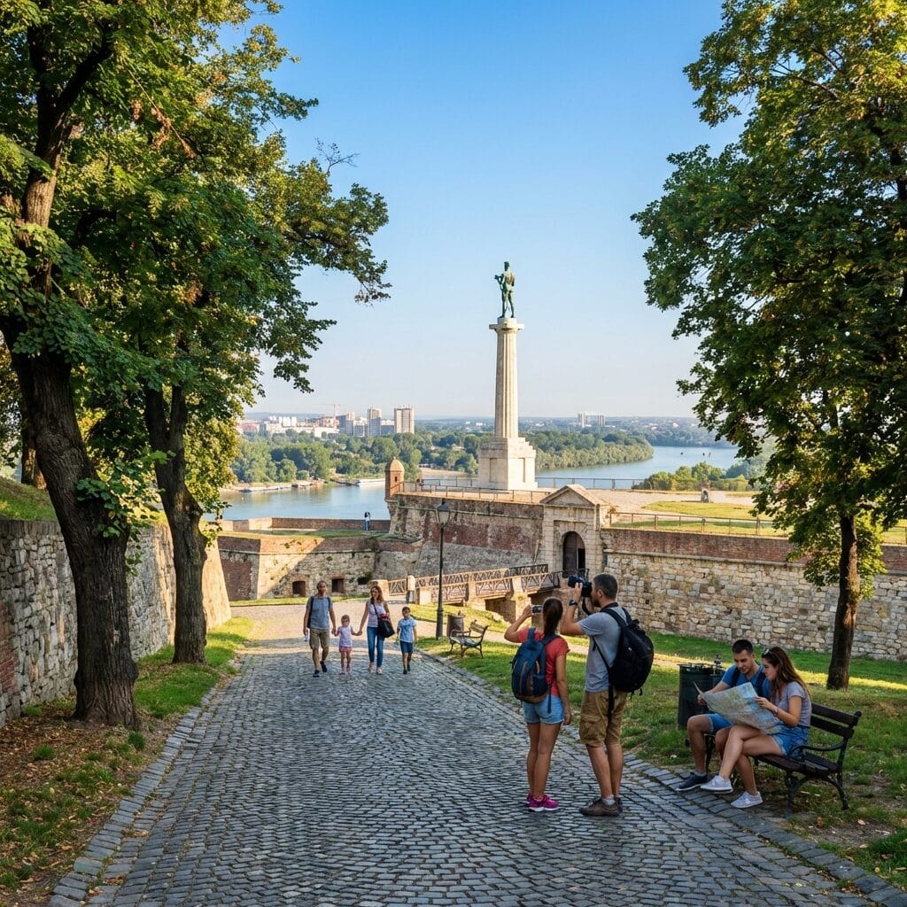 The Pobednik Monument at Kalemegdan Fortress in Belgrade