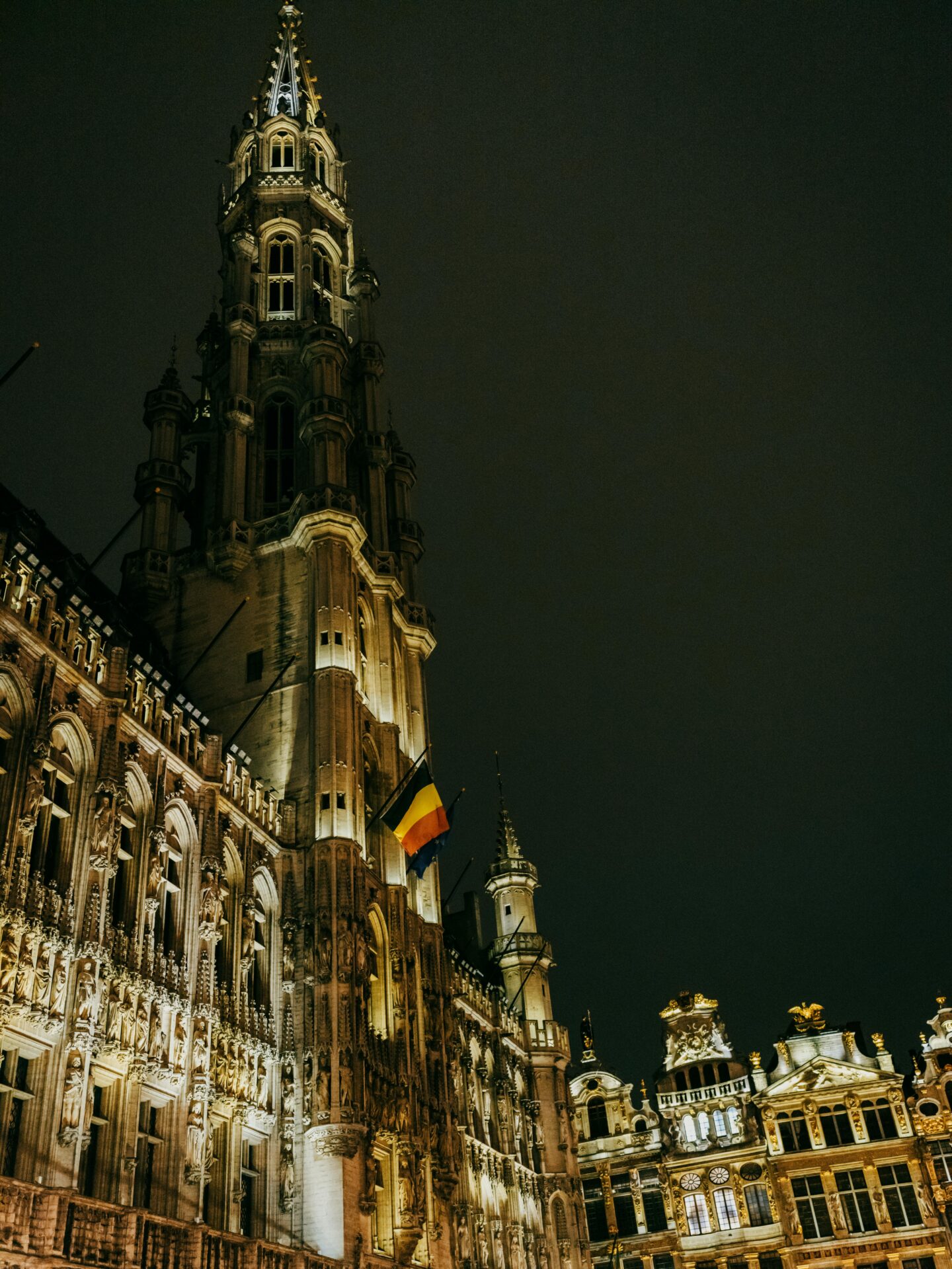 Brussels Town Hall at Night