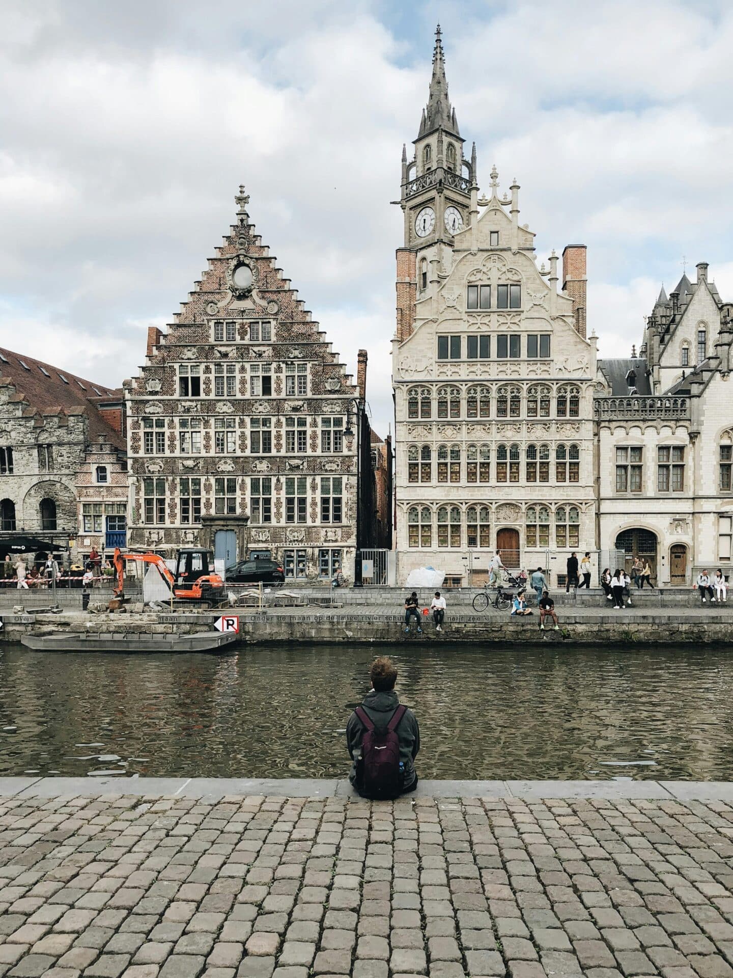 Historic Guildhalls on the Graslei in Ghent