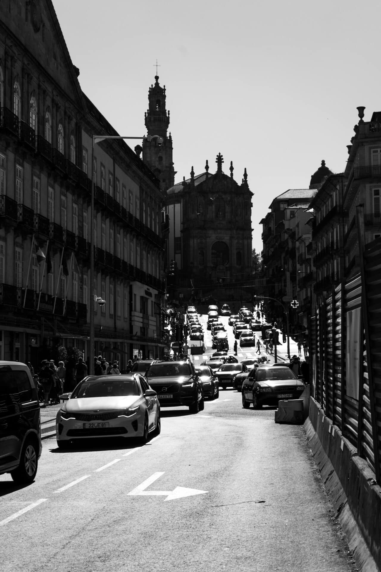 Rua dos Clérigos and Clérigos Church, Porto
