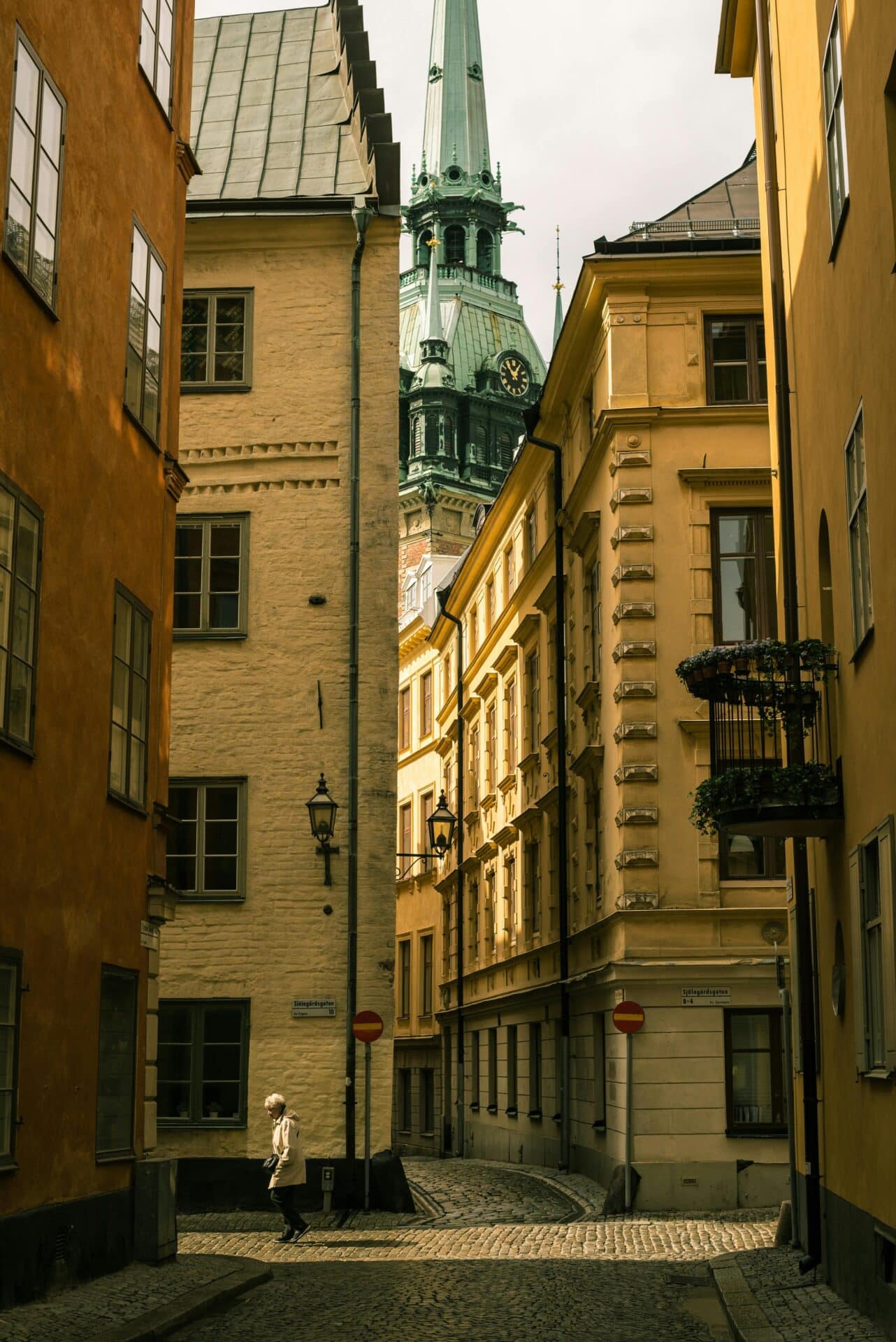Cobblestone Street in Stockholm's Old Town