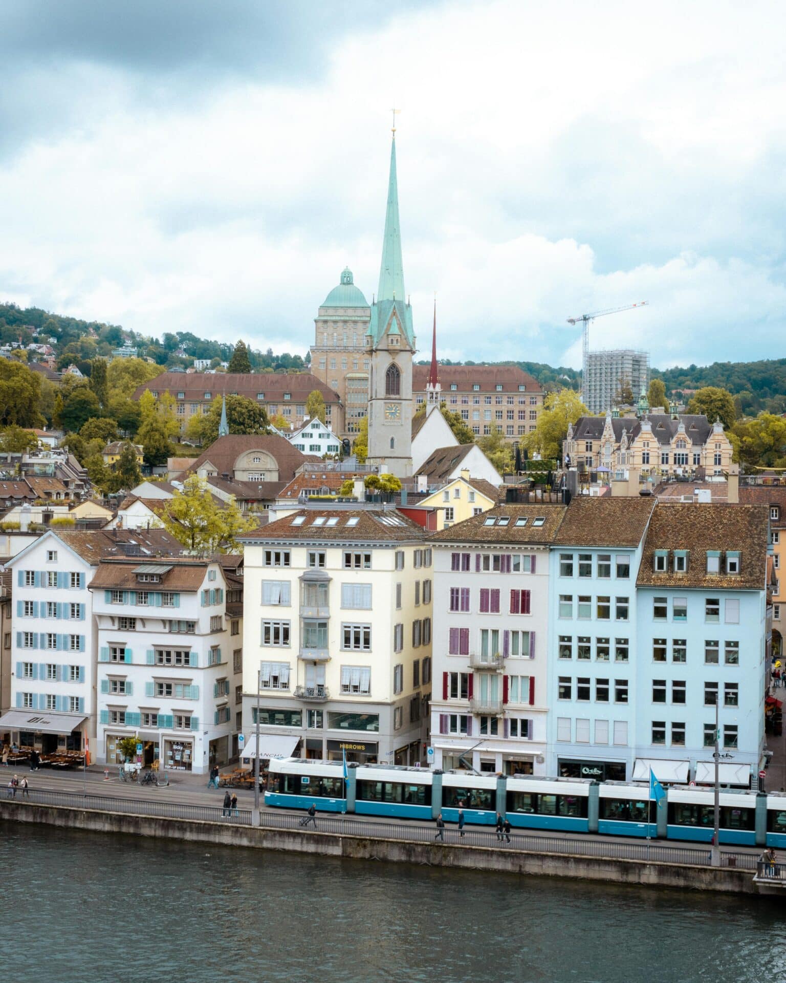 View of the Limmat River and Old Town in Zurich